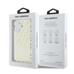 Karl Lagerfeld IML Electroplated Repeated Logo Case for iPhone 16 / Gold