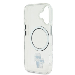 Karl Lagerfeld IML Karl and Choupette MagSafe Case for iPhone 16 / transparent