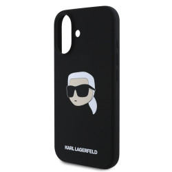 Karl Lagerfeld Liquid Silicone Karl Head MagSafe Case for iPhone 16 / Black