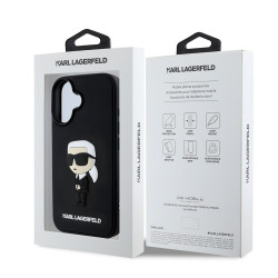 Karl Lagerfeld 3D Rubber Ikonik Case for iPhone 16 / Black