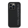 Karl Lagerfeld 3D Rubber Glitter Logo Case for iPhone 14 Pro / Black