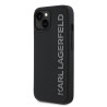 Karl Lagerfeld 3D Rubber Glitter Logo Case for iPhone 15 / Black