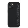 Karl Lagerfeld 3D Rubber Glitter Logo Case for iPhone 15 / Black