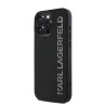 Karl Lagerfeld 3D Rubber Glitter Logo Case for iPhone 15 Pro Max / Black