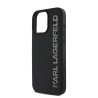 Karl Lagerfeld 3D Rubber Glitter Logo Case for iPhone 15 Pro Max / Black