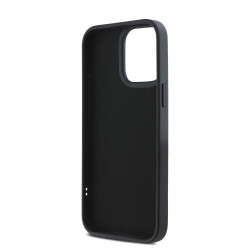 Karl Lagerfeld 3D Rubber Glitter Logo Case for iPhone 15 Pro Max / Black