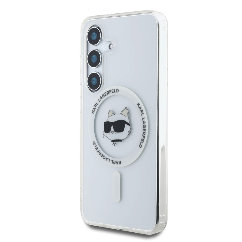 Karl Lagerfeld IML Choupette Head MagSafe Case for Samsung Galaxy S25+ / Transparent