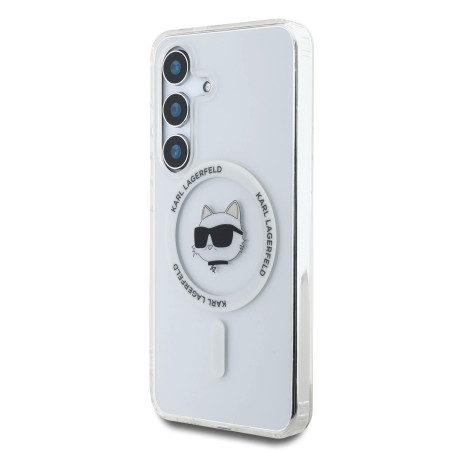 Karl Lagerfeld IML Choupette Head MagSafe Case for Samsung Galaxy S25+ / Transparent