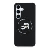 Karl Lagerfeld Liquid Silicone K&CH Heads MagSafe Case for Samsung Galaxy S25 / Black