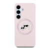 Karl Lagerfeld Liquid Silicone K&CH Heads MagSafe Case for Samsung Galaxy S25 / Pink