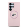 Karl Lagerfeld Liquid Silicone K&CH Heads MagSafe Case for Samsung Galaxy S25 Ultra / pink