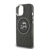 Karl Lagerfeld IML K&CH Heads Repeated Logo MagSafe Case for iPhone 15 / black