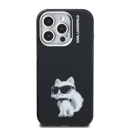 Karl Lagerfeld IML Aquarelle Choupette Case for iPhone 15 Pro / Black