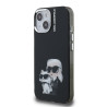 Karl Lagerfeld IML Aquarelle Karl and Choupette Case for iPhone 15 / Black