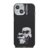 Karl Lagerfeld IML Aquarelle Karl and Choupette Case for iPhone 15 / Black