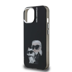 Karl Lagerfeld IML Aquarelle Karl and Choupette Case for iPhone 15 / Black