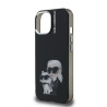 Karl Lagerfeld IML Aquarelle Karl and Choupette Case for iPhone 15 / Black