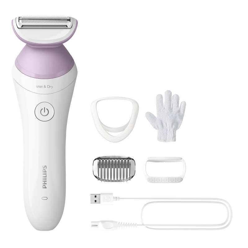 Philips 6000 series BRL136/00 skustuvas moterims 1 galvutės Apkarpymo mašinėlė Rožinė, Balta