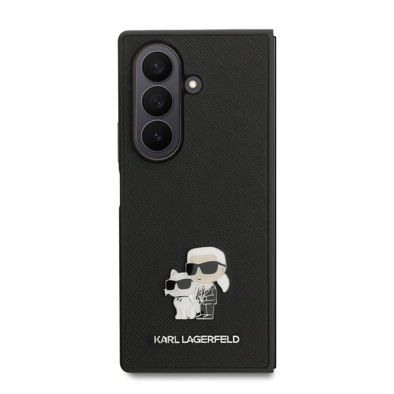 Karl Lagerfeld PU Saffiano Karl and Choupette Case for Samsung Galaxy Z Fold 7 / black