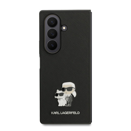 Karl Lagerfeld PU Saffiano Karl and Choupette Case for Samsung Galaxy Z Fold 7 / black
