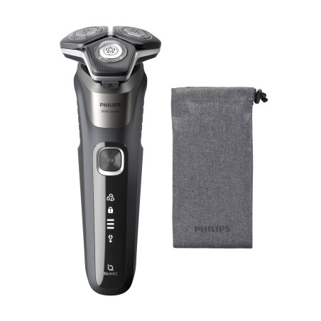 Philips SHAVER Series 5000 S5887/10 skustuvas vyrams Rotorinis skustuvas Apkarpymo mašinėlė Pilka
