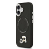 Karl Lagerfeld PU Karl and Choupette Heads Pins MagSafe Case for iPhone 17 / black