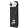 Karl Lagerfeld PU Karl and Choupette Heads Pins MagSafe Case for iPhone Air / Black