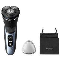 Philips 3000 series S3243/12 skustuvas vyrams Rotorinis skustuvas Apkarpymo mašinėlė Mėlyna