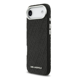 Karl Lagerfeld Grained PU Repeated Logo MagSafe Case for iPhone Air / black
