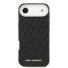 Karl Lagerfeld Grained PU Repeated Logo MagSafe Case for iPhone Air / black