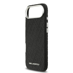 Karl Lagerfeld Grained PU Repeated Logo MagSafe Case for iPhone Air / black