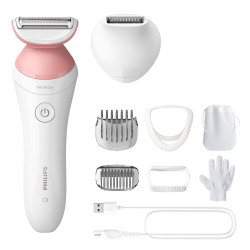 Philips 6000 series BRL146/00 skustuvas moterims 1 galvutės Apkarpymo mašinėlė Pilka, Rožinė, Balta