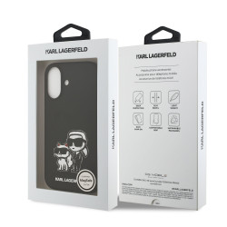 Karl Lagerfeld Liquid Silicone K&CH Sketch MagSafe Case for iPhone 17 / Black