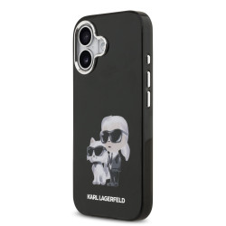 Karl Lagerfeld IML Aquarelle Karl and Choupette Case for iPhone 17 / Black