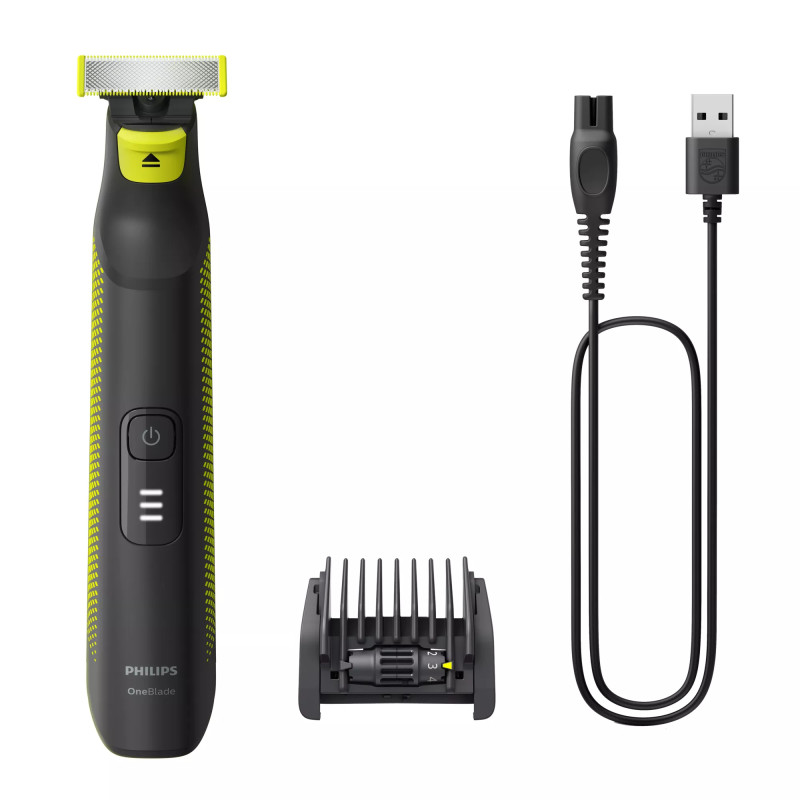 Philips QP6506/15 skustuvas vyrams Apkarpymo mašinėlė Juoda, Gelsvai žalsva spalva