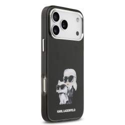 Karl Lagerfeld IML Aquarelle Karl and Choupette Case for iPhone 17 Pro / Black