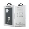 Karl Lagerfeld Liquid Silicone Metal Ikonik Case for iPhone 17 / Black