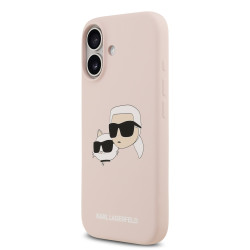 Karl Lagerfeld Liquid Silicone Double Heads MagSafe Case for iPhone 17 / Pink