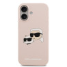 Karl Lagerfeld Liquid Silicone Double Heads MagSafe Case for iPhone 17 / Pink