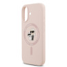 Karl Lagerfeld Liquid Silicone Karl and Choupette MagSafe Case for iPhone 17 / Pink