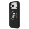 Karl Lagerfeld Liquid Silicone Karl and Choupette MagSafe Case for iPhone 17 Pro Max / black