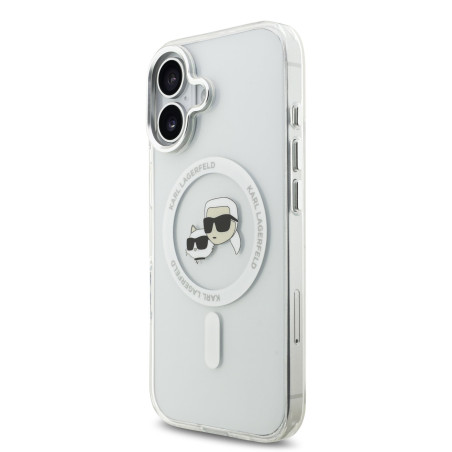 Karl Lagerfeld IML K&CH Heads Metal Frame MagSafe Case for iPhone 17 / transparent