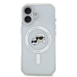 Karl Lagerfeld IML K&CH Heads Metal Frame MagSafe Case for iPhone 17 / transparent