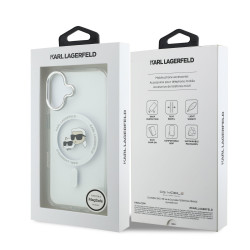 Karl Lagerfeld IML K&CH Heads Metal Frame MagSafe Case for iPhone 17 / transparent