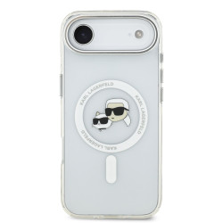 Karl Lagerfeld IML K&CH Heads Metal Frame MagSafe Case for iPhone Air / Transparent