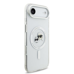 Karl Lagerfeld IML K&CH Heads Metal Frame MagSafe Case for iPhone Air / Transparent