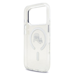 Karl Lagerfeld IML K&CH Heads Metal Frame MagSafe Case for iPhone 17 Pro / Transparent