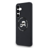 Karl Lagerfeld Liquid Silicone K&CH Heads MagSafe Case for Samsung Galaxy S25 FE / Black