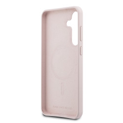Karl Lagerfeld Liquid Silicone K&CH Heads MagSafe Case for Samsung Galaxy S25 FE / pink