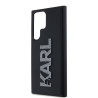 Karl Lagerfeld 3D Rubber Glitter Logo Case for Samsung Galaxy S24 Ultra / Black